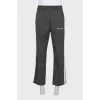 Men's green tracksuit with stripes