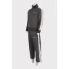 Men's green tracksuit with stripes