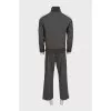 Men's green tracksuit with stripes