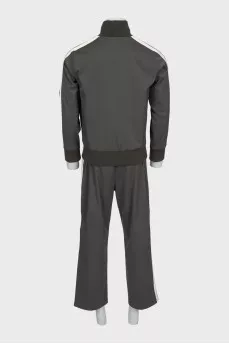 Men's green tracksuit with stripes