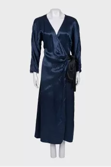 Blue dress with ties