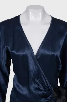 Blue dress with ties