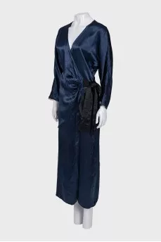 Blue dress with ties