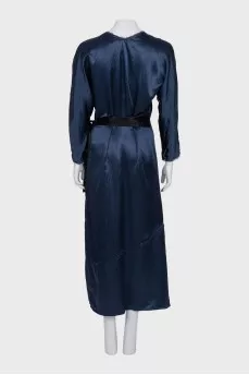Blue dress with ties