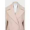 Single-breasted beige coat