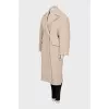 Single-breasted beige coat