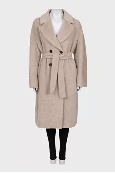 Alpaca and wool coat