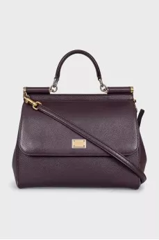 Sicily satchel bag in purple