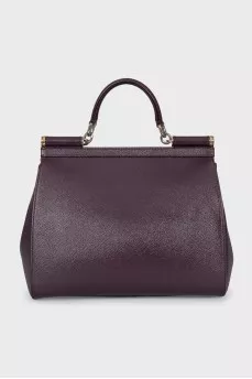 Sicily satchel bag in purple