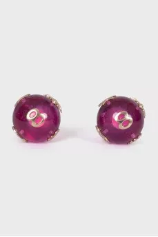 Pink stud earrings