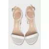 White leather sandals