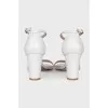 White leather sandals