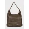 Brown hobo with perforations