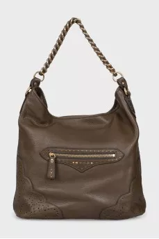 Brown hobo with perforations