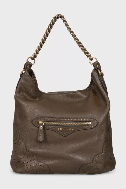 Brown hobo with perforations