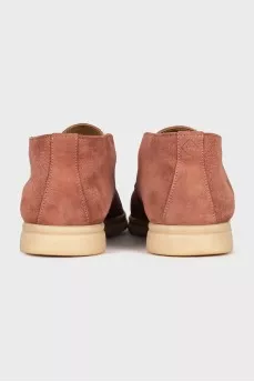 Brown suede loafers