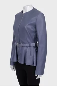 Blue lambskin jacket