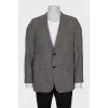 Men's gray button-down jacket