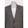 Men's gray button-down jacket