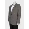 Men's gray button-down jacket