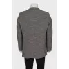 Men's gray button-down jacket
