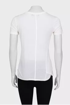 Beige asymmetrical T-shirt