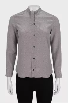 Straight-cut blouse with a small print