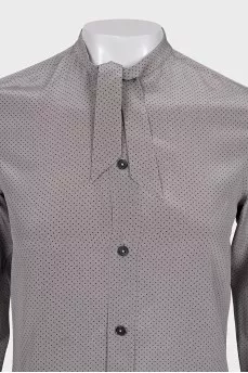 Straight-cut blouse with a small print