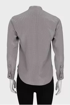 Straight-cut blouse with a small print