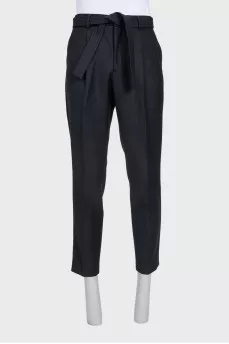 Men's black wool suit