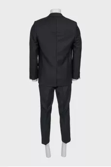 Men's black wool suit