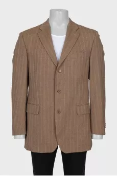 Men's brown striped jacket