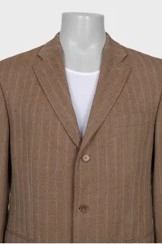 Men's brown striped jacket