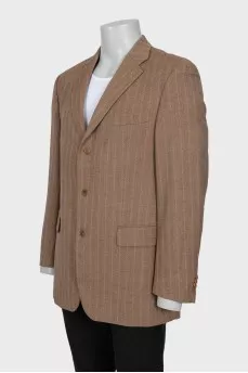 Men's brown striped jacket