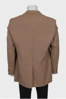 Men's brown striped jacket
