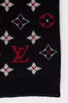 Шарф із кашеміру та вовни у фірмовий принт