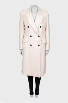 White wool coat