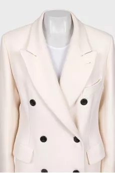 White wool coat