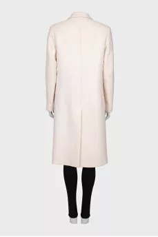 White wool coat