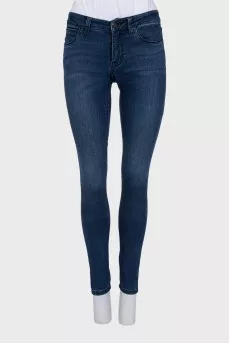 Low-rise blue skinny jeans