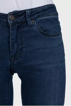 Low-rise blue skinny jeans