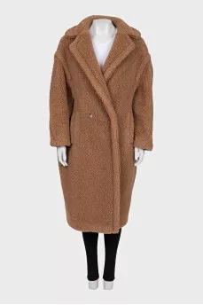 Brown teddy coat
