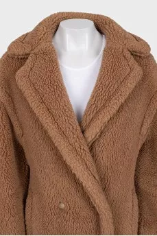 Brown teddy coat