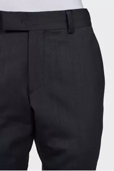 Men's black mid-rise trousers