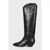 Denvee leather Cossack boots with tag
