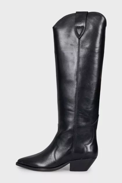 Denvee leather Cossack boots with tag