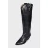 Denvee leather Cossack boots with tag