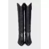 Denvee leather Cossack boots with tag