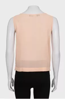 Straight cut ruffle top