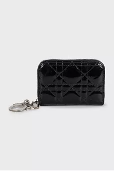 Leather cardholder with pendants